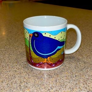 Vintage 1981 Taylor & Ng “Early Birdie”Blue Birds & Worms Ceramic Coffee Cup